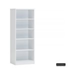 Boekenkast 'Spacio' 4 legplanken Wit, , Spaanderplaat, ABS boorden en decor