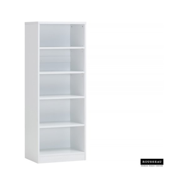 Boekenkast 'Spacio' 4 legplanken Wit, , Spaanderplaat, ABS boorden en decor