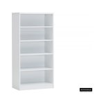 Boekenkast 'Spacio' 4 legplanken Wit, , Spaanderplaat, ABS boorden en decor