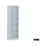 Boekenkast 'Spacio' 5 legplanken Wit, , Spaanderplaat, ABS boorden en decor