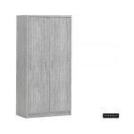 Opbergkast 'Spacio' 2 deuren en 5 legplanken Grijze eik, , Spaanderplaat, ABS boorden en decor