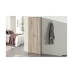 Opbergkast 'Ray' 2 deuren en 4 legplanken Sonoma, Spaanderplaat en decor