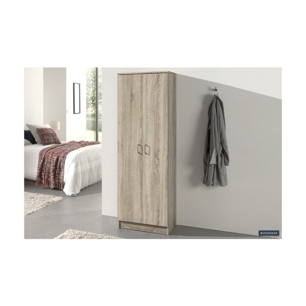 Opbergkast 'Ray' 2 deuren en 4 legplanken Sonoma, Spaanderplaat en decor