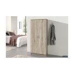 Opbergkast 'Ray' 2 deuren en 4 legplanken Sonoma, Spaanderplaat en decor
