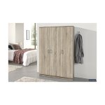 Opbergkast 'Ray' 3 deuren en 4 legplanken Sonoma, Spaanderplaat en decor