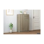 Commode 'Space' 2 deuren 2 laden Sonoma, , Spaanderplaat, ABS boorden en decor