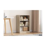 Boekenkast 'Space' 2 legplanken Sonoma, , Spaanderplaat, ABS boorden en decor