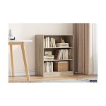 Boekenkast 'Space' 2 legplanken Sonoma, , Spaanderplaat, ABS boorden en decor