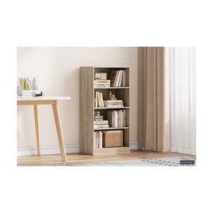 Boekenkast 'Space' 3 legplanken Sonoma, , Spaanderplaat, ABS boorden en decor