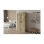 Opbergkast 'Space' 2 deuren en 4 legplanken Sonoma, , Spaanderplaat, ABS boorden en decor