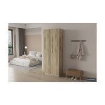 Opbergkast 'Space' 2 deuren en 5 legplanken Sonoma, , Spaanderplaat, ABS boorden en decor