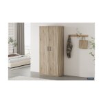Opbergkast 'Mike' 80 cm 2 deuren Sonoma - WR03, Spaanderplaat en decor