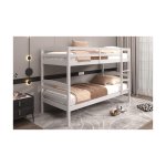 Stapelbed 'Roy' 90x200 Splitsbaar Wit, Stapelbed in massief grenen
