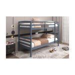 Stapelbed 'Roy' 90x200 Splitsbaar Grijs, Stapelbed in massief grenen