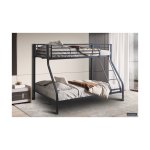 Stapelbed 'Trio' metaal140/90x200 Donkergrijs, Frame metaal grijs
