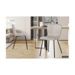 Eetkamerstoel 'Susan' PU Beige, Poten metaal en bekleding PU