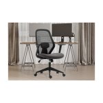 Gamingstoel, Bureautafelstoel, 'Claude' Mesh Zwart/Grijs, Poten metaal en plastiek ,bekleding 100% polyester