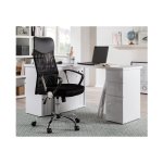 Gamingstoel, Bureautafelstoel, 'Max' Mesh Zwart, Poten metaal en plastiek ,bekleding 100% polyester