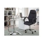 Gamingstoel, Bureautafelstoel, 'Clever' PU Zwart, Poten metaal en plastiek, bekleding PU