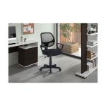 Gamingstoel, Bureautafelstoel, 'Hippa' Mesh Zwart, Poten metaal en plastiek, bekleding 100% polyester