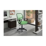 Gamingstoel, Bureautafelstoel, 'Hippa' Mesh Lime, Poten metaal en plastiek, bekleding 100% polyester