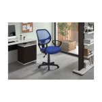 Gamingstoel, Bureautafelstoel, 'Hippa' Mesh Blauw, Poten metaal en plastiek, bekleding 100% polyester