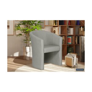 Kuipstoel 'Charlie' Vintage PU Lichtgrijs, Structuur spaanderplaat en bekleding PU