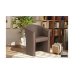 Kuipstoel 'Charlie' Vintage PU Lichtbruin, Structuur spaanderplaat en bekleding PU