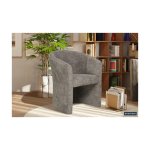 Kuipstoel 'Charlie' Bouc Bruin, Structuur spaanderplaat en bekleding polyester,