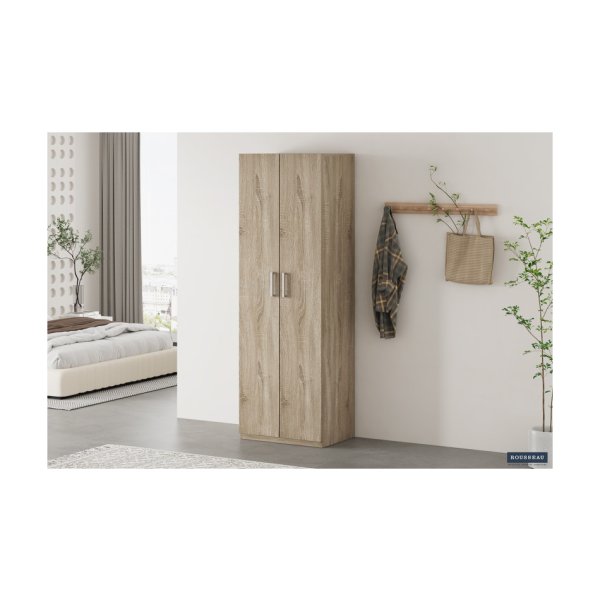 Opbergkast 'Mike' 60 cm 2 deuren Sonoma - WR02, Spaanderplaat en decor