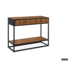 Console 'Ace' Mangolia, Structuur metaal, blad exotisch hout mangolia