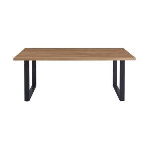 Eettafel 'Alexander' 200 cm Decor Oude Eik, Poten metaal 8x4 cm, blad , decor, ABS boord, - Top 36 mm