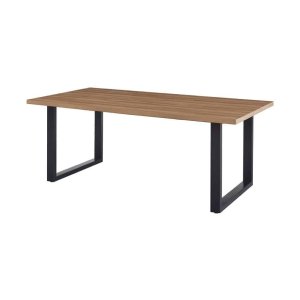 Eettafel 'Alexander' 180 cm Decor Oude Eik, Poten metaal 8x4 cm, blad , decor, ABS boord, - Top 36 mm