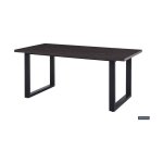 Eettafel 'Alexander' 180 cm Decor Donkerbruin, Poten metaal 8x4 cm, blad , decor, ABS boord, - Top 36 mm