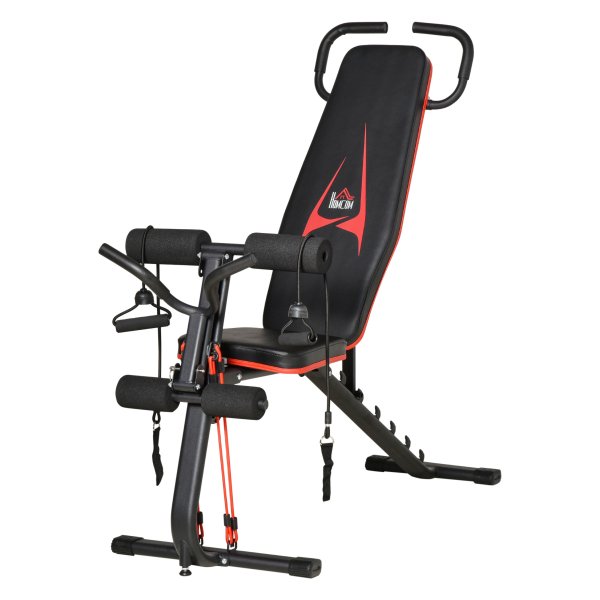 Halterbank - FitLife - Verstelbaar – Robuust - Zwart/Rood