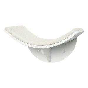 Kattenligstoel - LuxeCat - Pluche bekleding - Wandmontage - Grijs