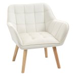 Relaxstoel – LuxComfort - Fluweelzachte look – Verhoogde poten - Crème
