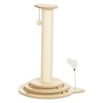 Kattenboom – PawHut - Sisal krabpaal – Speelbal - Grijs