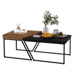 Salontafel – Industrieel - Rustiek design – Zwart