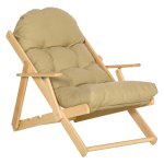 Relaxstoel - ComfyLife - Opvouwbaar - Gestoffeerd - Bruin