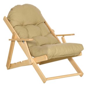 Relaxstoel - ComfyLife - Opvouwbaar - Gestoffeerd - Bruin