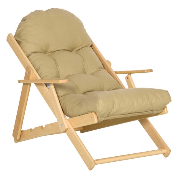 Relaxstoel - ComfyLife - Opvouwbaar - Gestoffeerd - Bruin