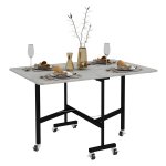 Eettafel - DesignMeubel - Opvouwbaar – Uitschuifbaar - Grijs/Zwart