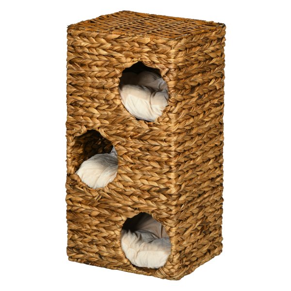 Kattentoren - LuxeDier - Krabton met wasbaar kussen - Krabpaal - Lichtbruin