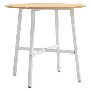 Eettafel - Natuurlijk Hout& Wit - Draagvermogen 60 kg