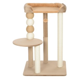 Kattenkrabpaal - LuxeKrab - Springplank & Speelbal - Koffiekleurig