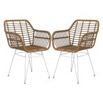 Eetkamerstoelen - Comfortabel - Rotan - Beige