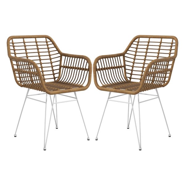 Eetkamerstoelen - Comfortabel - Rotan - Beige