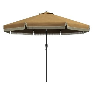 Parasol - Verstelbaar strandsscherm – Franjes - Khaki