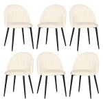 Eetkamerstoelen - Nordiq - fluwelen bekleding - rugleuning - grijs